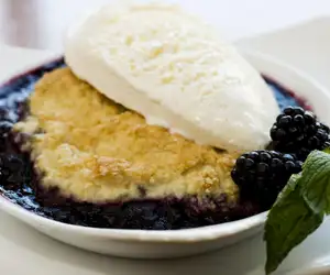 blueberry compote dessert