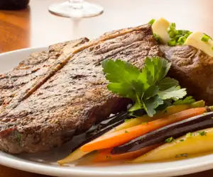 Grilled rib eye steak