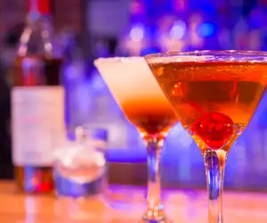 cocktails on the bar